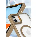 Apple İphone 12 Kılıf Enka Magsafe Silikon Kılıf - Desert-3