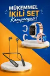 Kablolu Bluetooth Kulaklık ve Kadınlara Özel Bileklik Hediyeli Yeni Nesil Akıllı Saat 3 Kordonlu-1