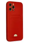 Apple iPhone 12 Pro Max Kılıf Kelvin Kartvizitli Silikon - Kırmızı-2