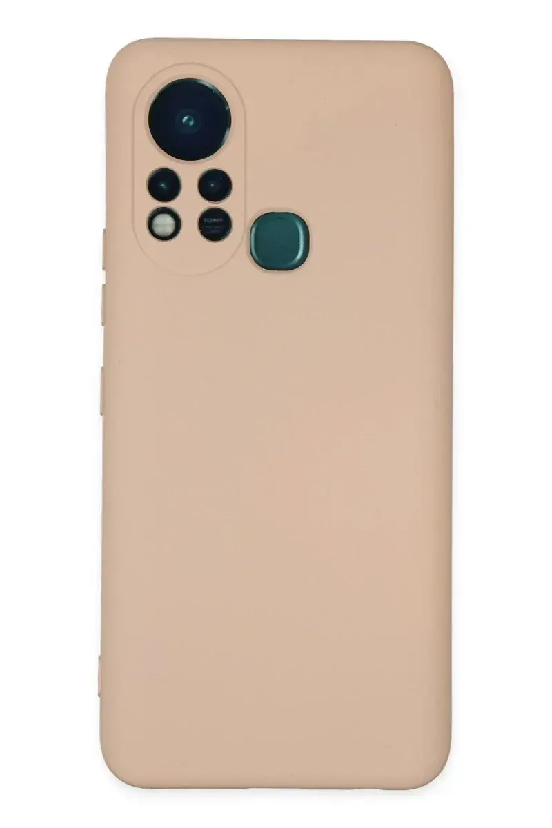 İnfinix Hot 11s Kılıf Nano içi Kadife Silikon - Pudra