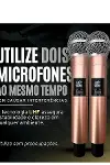 Profesyonel Çiftli Kablosuz Mikrofon Seti Karaoke Şarj Edilebilir 50 Metre Mesafe Rose-3