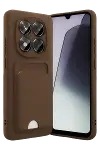 Xiao Red Note 15 Pro 5G Kelvin Kartvizitli Silikon - Kahverengi-1