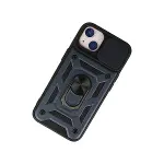 Apple İphone 13 Kılıf Pars Lens Yüzüklü Silikon - Lacivert-3