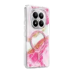 Onegif Xiao Red Note 15 Pro Plus 5g Lotus Simli Magsafe Kapak - Pembe-2
