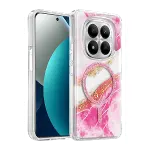 Onegif Xiao Red Note 15 Pro Plus 5g Lotus Simli Magsafe Kapak - Pembe-1