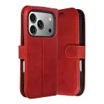 Apple İphone 17 Pro Trend S Plus Kapaklı Kılıf - Kırmızı-1