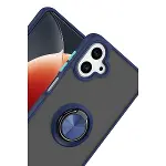 Samsung Galaxy A07 4g Montreal Yüzüklü Silikon Kapak - Lacivert-2