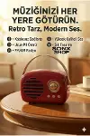 Nostaljik Retro Bluetooth Hoparlör - FM Radyo, USB ve Bluetooth Kablosuz Hoparlör-1
