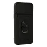 Apple İphone 13 Pro Kılıf Pars Lens Yüzüklü Silikon - Siyah-2