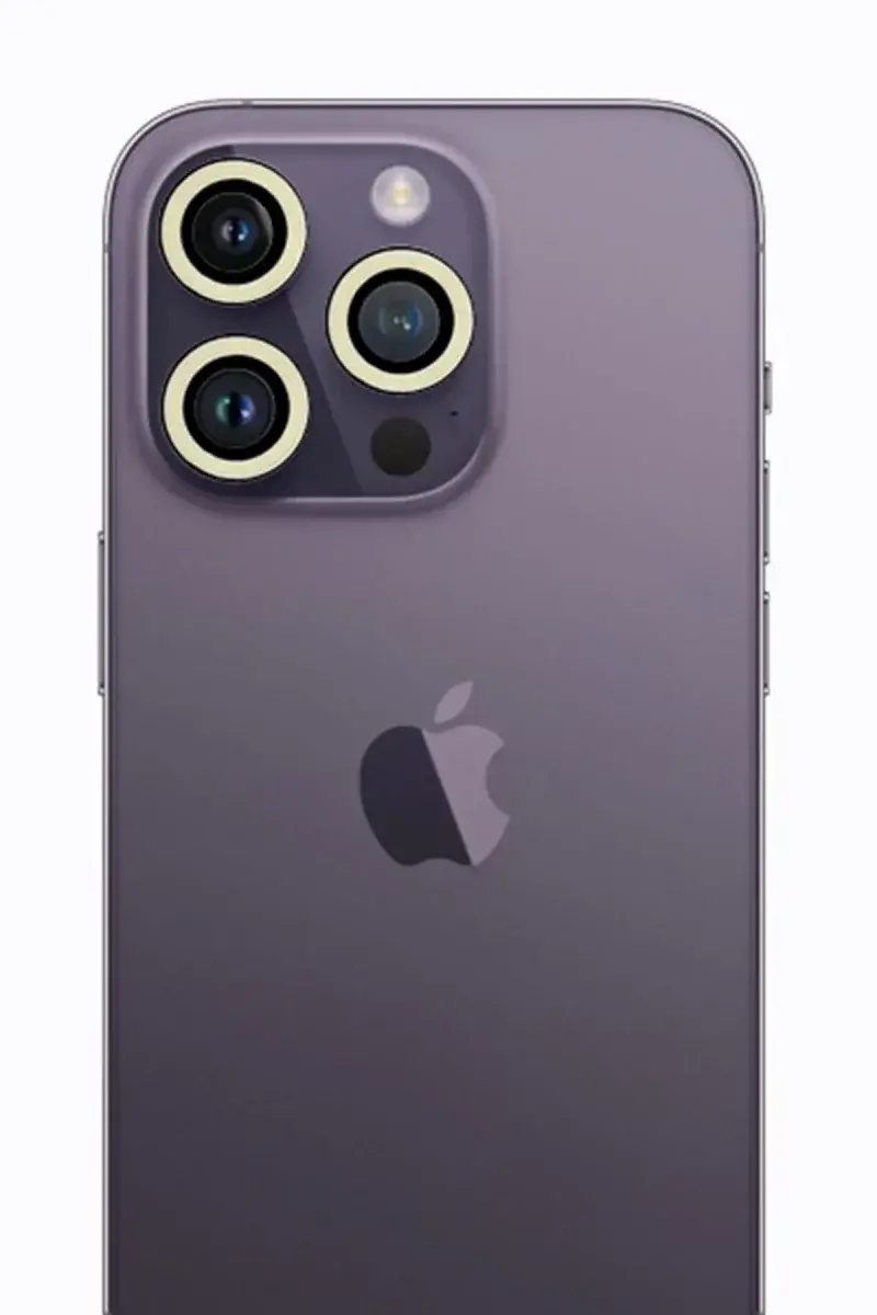 Apple iPhone 12 Pro Max Neon Fosforlu Kamera Lens - Beyaz