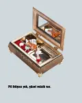 Müzikli Balerin Figürlü Takı Kutusu Piyano Desenli Dekoratif-3