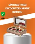 Müzikli Balerin Figürlü Takı Kutusu Piyano Desenli Dekoratif-1