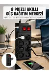 2 Metre Güçlü Çoklu Priz 8 Soket Yeni Nesil-1