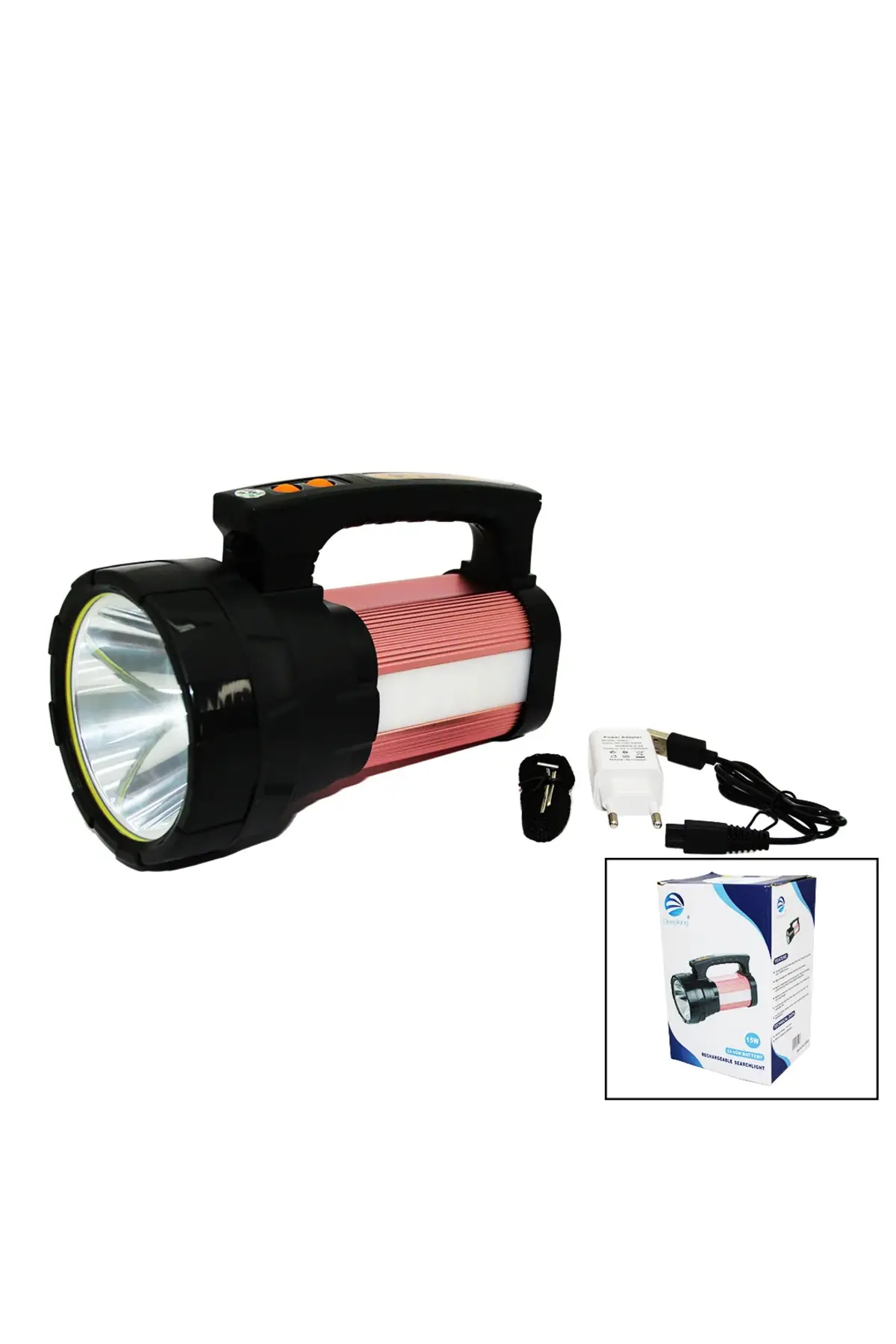 2İN1 15W Cob Led - 28LED Şarjlı El Feneri - PROJEKTÖR1000MT- Powerbank - Su Geçirmez