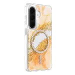 Onegif Samsung Galaxy A57 5g Lotus Simli Magsafe Kapak - Turuncu-2