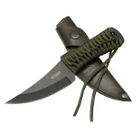 Crkt Scrub Fixed 2712 Bk Siyah Kamp / Outdoor Bıçak 22,5cm - İpli Sap, Deri Kılıflı-2