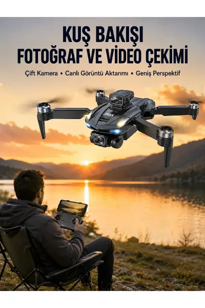 Ekranlı Kumandalı Katlanabilir Kamera Drone Hobi ve Günlük Kullanım
