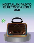 Bluetooth Özellikli Nostalji Radyo 3 Bant FM AM SW-1