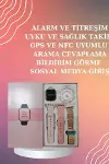 Yeni Nesil Pembe Dokunmatik Ekran Akıllı Saat ve Oyuncu Kulaklığı Kablosuz Bluetooth Kulaklık-4