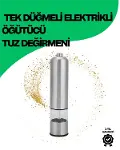 Şeffaf Hazneli Elektrikli Tuz Karabiber Öğütücü Pilli Taşınabilir Mutfak Aleti-1