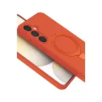 Samsung Galaxy A15 4g Regal Magsafe Standlı Kapak - Turuncu-4
