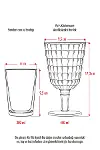Allegra Şeffaf 6’lı Kadeh Bardak Seti 750 ml Akrilik Malzeme - Cam Değildir Kırılmaya Dayanıklı-4