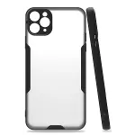 Apple iPhone 11 Pro Max Kılıf Platin Silikon - Siyah-2