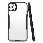 Apple iPhone 11 Pro Max Kılıf Platin Silikon - Siyah-3