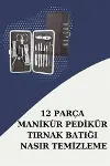 12 Parça Paslanmaz Çelik Kompakt ve Taşınabilir Manikür Makası Tırnak Makası-1