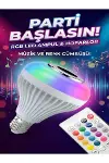 Bluetooth RGB LED Hoparlörlü Akıllı Ampul - Renkli Müzikli Lamba ve Kumanda-1
