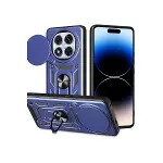 Xiao Red Note 14 Pro Plus Kılıf Pars Lens Yüzüklü Silikon - Lacivert-1