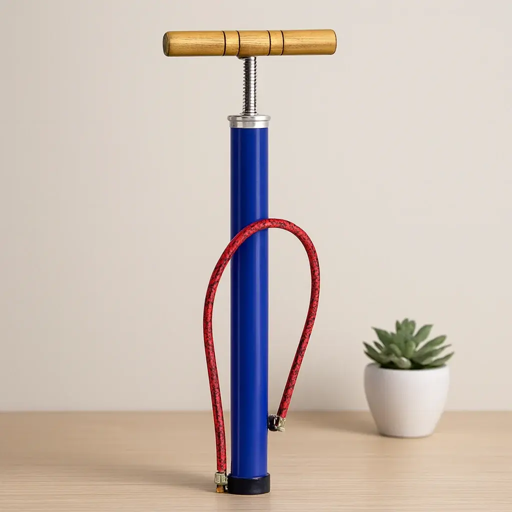 El Pompası 55 cm Metal Gövde Ahşap Kol (Bisiklet/Top/Motor)