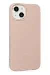Apple iPhone 14 Plus Kılıf Nano içi Kadife Silikon - Pudra-2