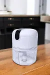 Şarjlı Mini El Rondosu Doğrayıcı Taşınabilir 250 ml Çelik Bıçaklı-4
