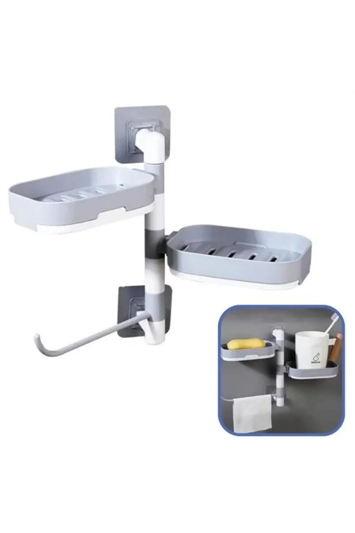 Çoklu Sabun Tutucu Fonksiyonel Banyo Sabunluk