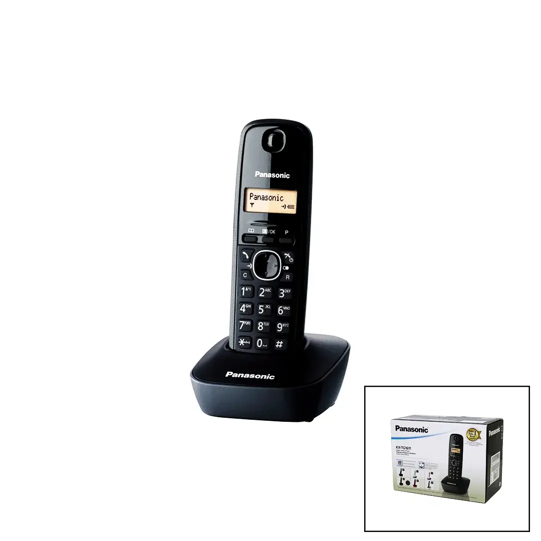 Panasonic KX-TG1611 Siyah - Oval Kablosuz Dijital Telsiz Telefon