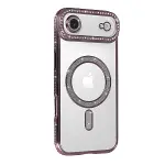Apple İphone 17 Air Joke Simli Magneticsafe Kılıf - Pembe-2
