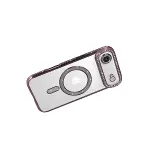 Apple İphone 17 Air Joke Simli Magneticsafe Kılıf - Pembe-4