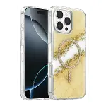 Onegif Apple İphone 16 Pro Max Lotus Simli Magsafe Kapak - Gümüş-1
