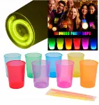Karanlıkta Yanan Gece Işığı Mega Glow Bardaklar 8 Adet 8.5 x 10.5 cm-1