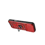 Apple İphone 17 Pro Pars Lens Yüzüklü Silikon - Kırmızı-2