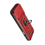 Apple İphone 17 Pro Pars Lens Yüzüklü Silikon - Kırmızı-3