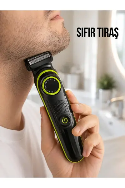 5'i 1 Arada Erkek Bakım Seti Çok Başlıklı Sakal Favori ve Vücut Tıraş Makinesi