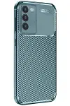 Vivo V30 Lite 4G Kılıf Auto Focus Karbon Kapak - Koyu Yeşil-1