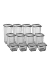 12'li 3 Boy Kavanoz Seti & Saklama Kabı & Erzak Kabı 6x650/1300/1900 Ml (40 Lı Etiket Hediyeli)-2