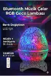 Bluetooth Hoparlörlü RGB Gece Lambası – Dinazor yumurtası Işıklı, Uzaktan Kumandalı Dekor Lamba-3