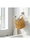 Kare Hasır Dokulu Plastik Rattan Kaşıklık & Çatallık – Askılı Kendiliğinden Tutmalı Çok Amaçlı Mutfa-2