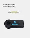 Bluetooth AUX Araç Kiti Eller Serbest Müzik Çalar Dahili krofonlu-4
