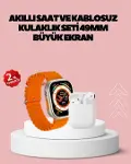 Watch 9 Max Akıllı Saat 45 mm Geniş Ekran Kulaklık Seti-1