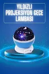 Yıldızlı Gece Lambası Mor Projeksiyon Görünümlü Masa Lambası Renk Değiştirebilen-2